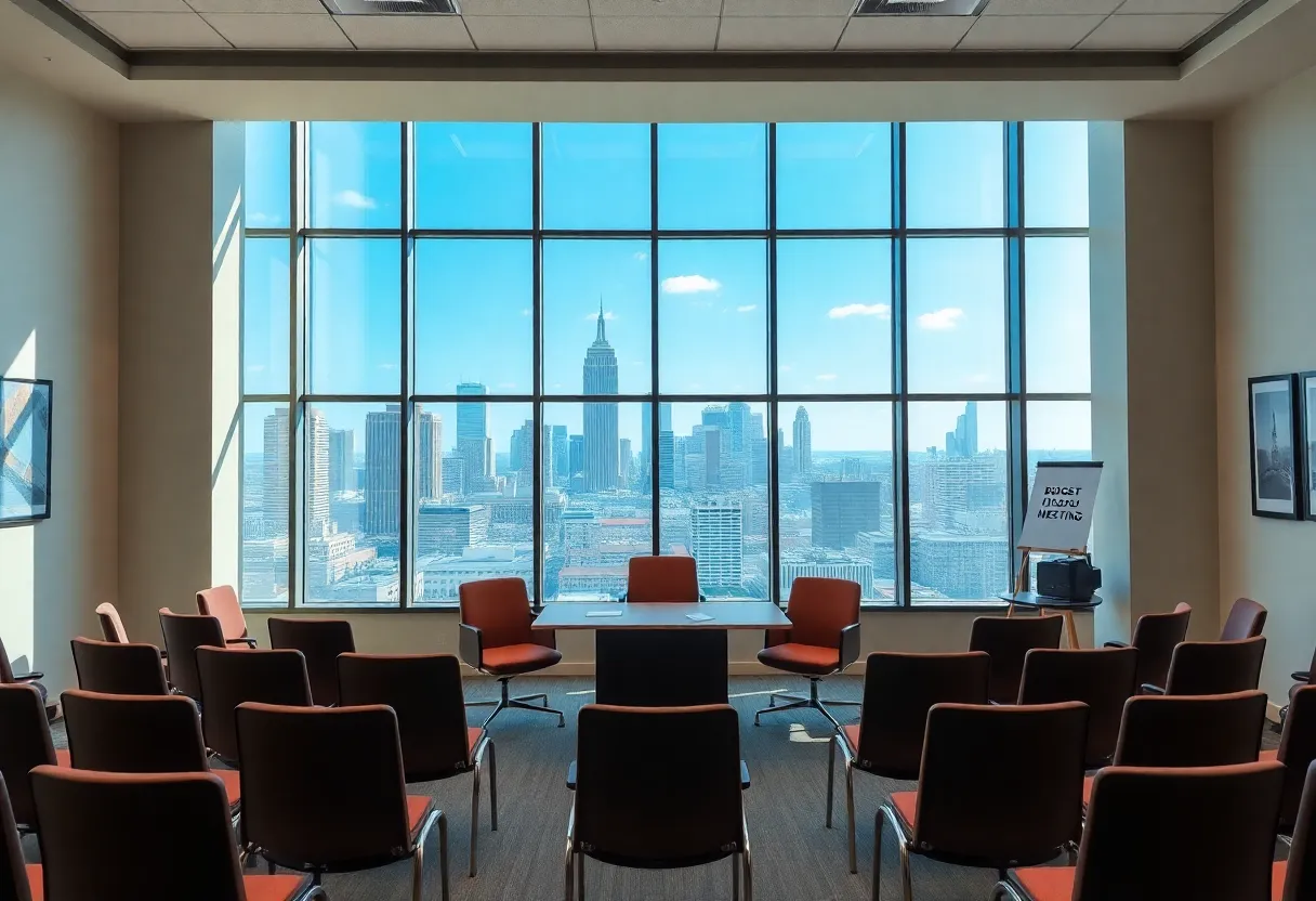 Interior of New Orleans City Council meeting room