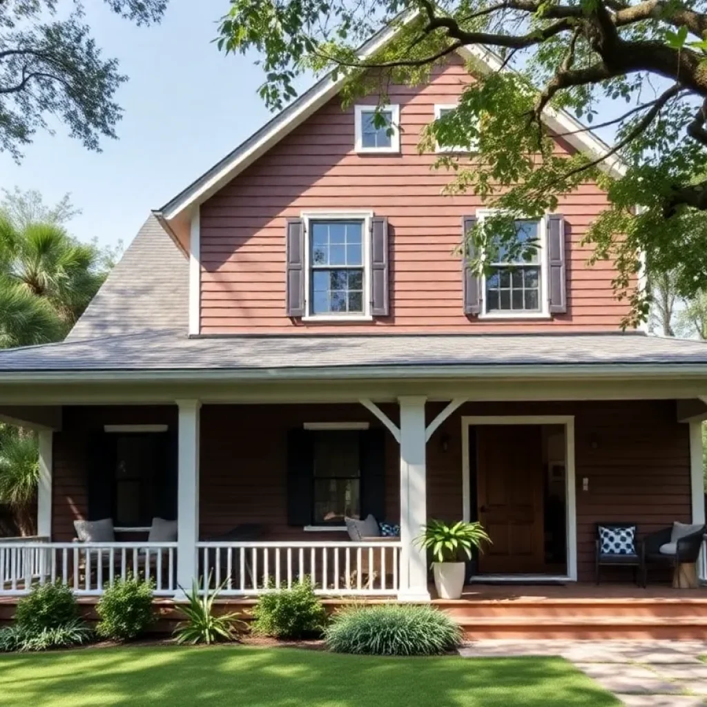 Exterior view of a modern family home in Freret neighborhood, New Orleans