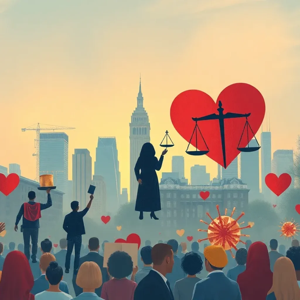 Illustration of community resilience and support