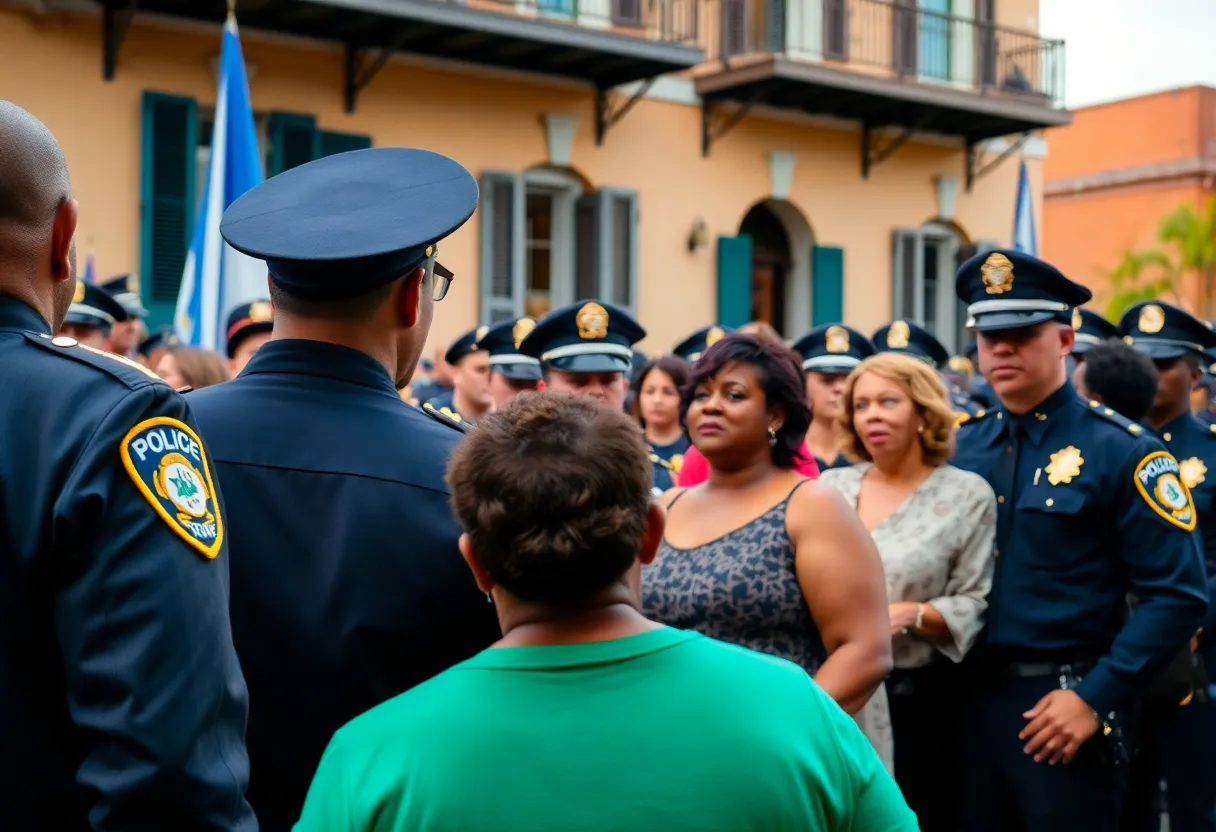 Promotion ceremony for New Orleans Police Department officers