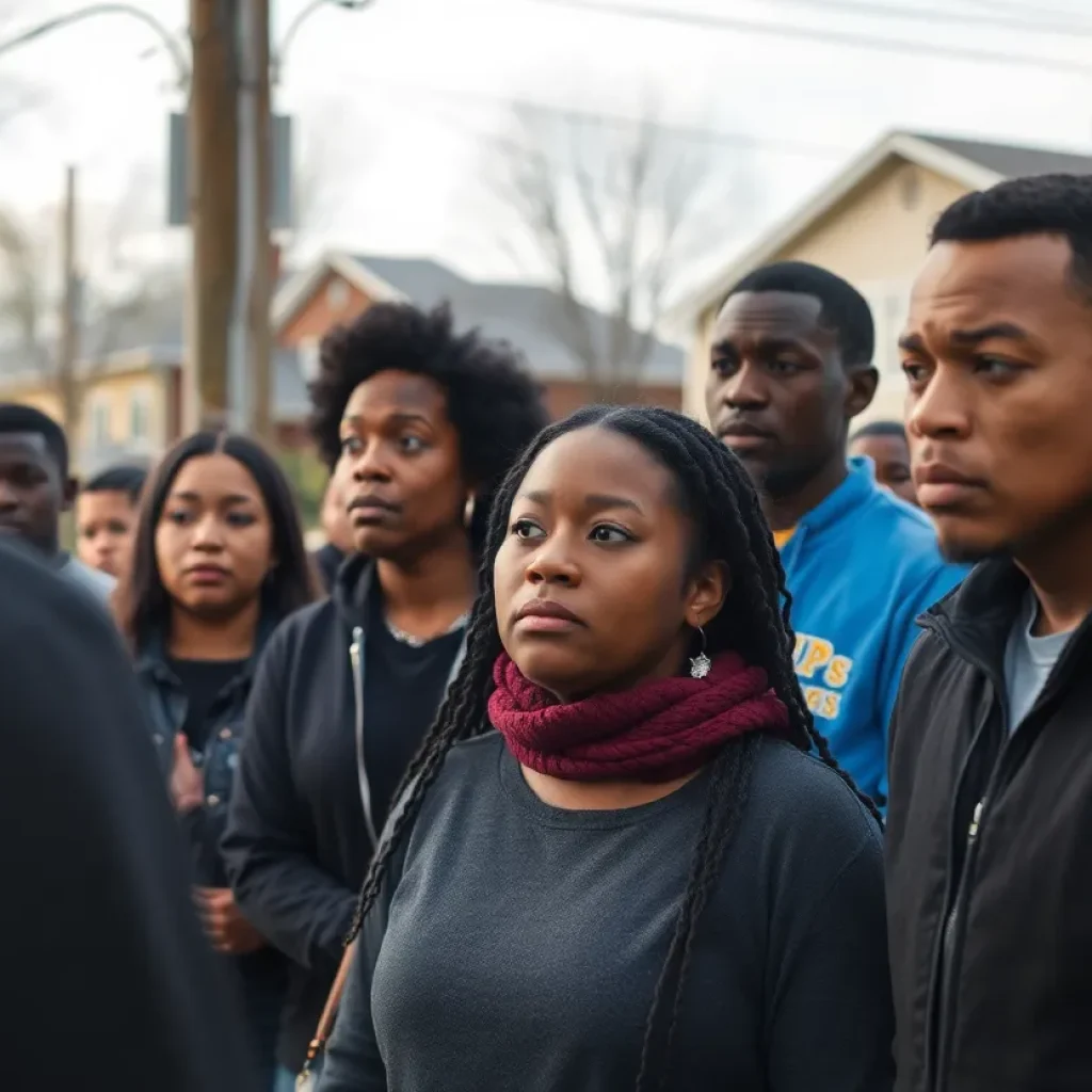 Community members discuss safety after a recent shooting incident