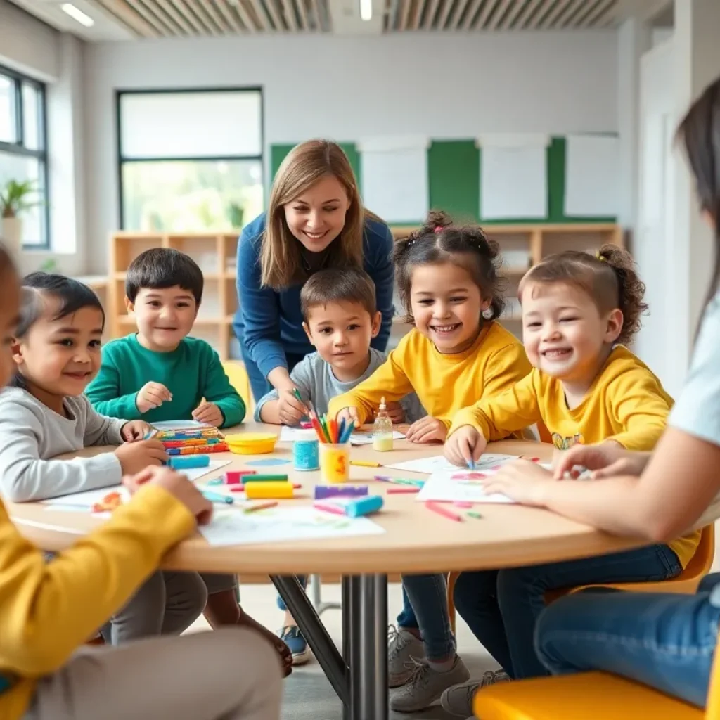 Children participating in aftercare activities at Jefferson Parish school.