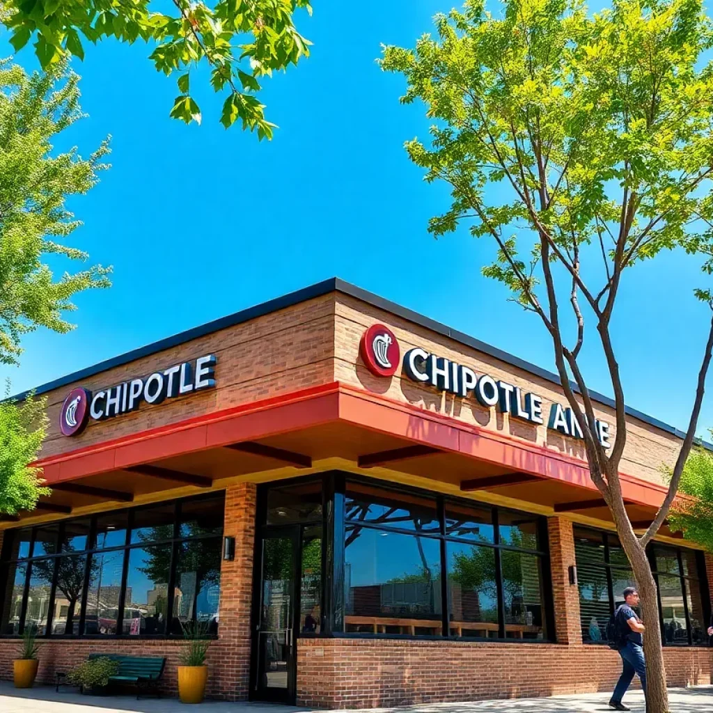 Exterior view of the new Chipotle restaurant in Metairie