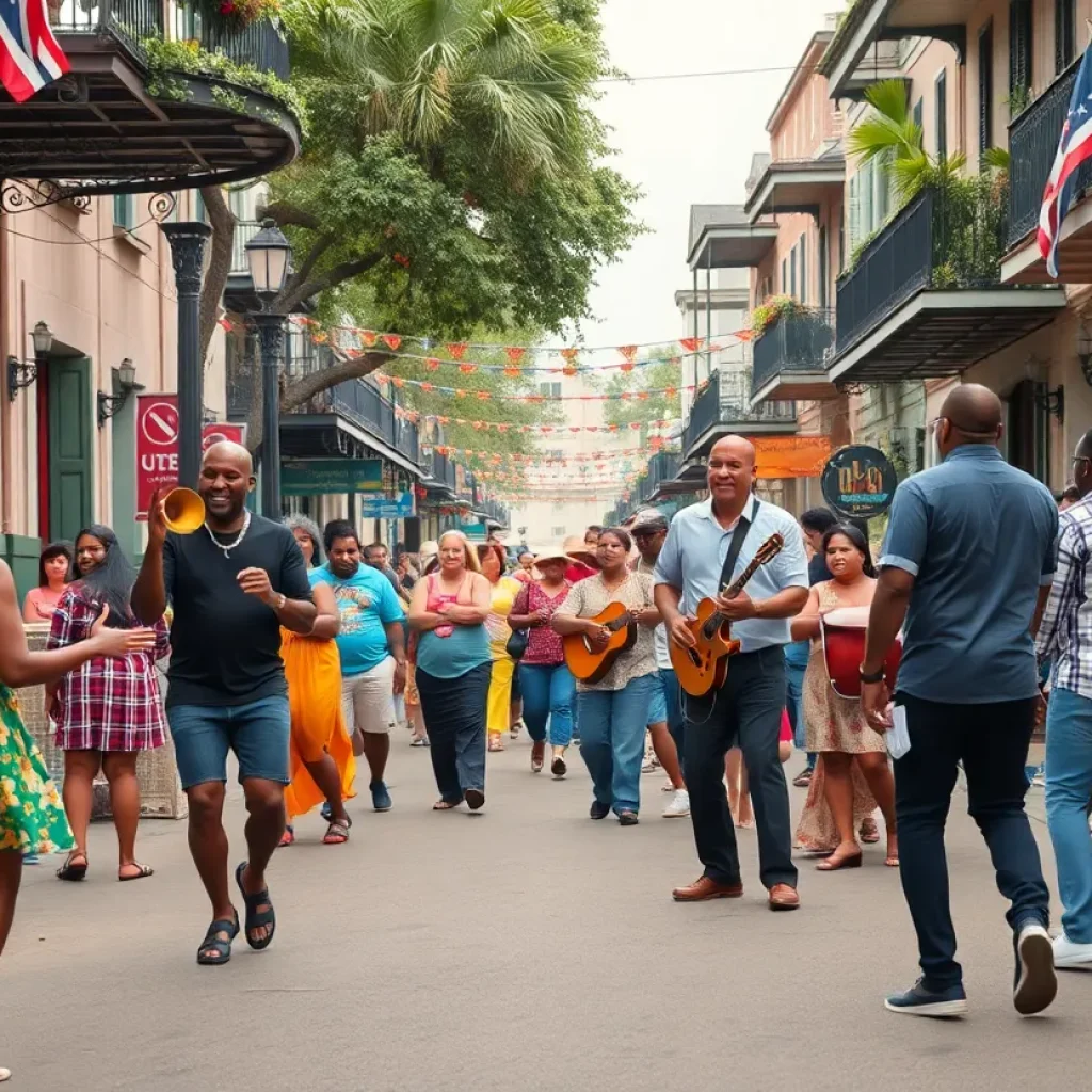 Dancing and celebration in New Orleans