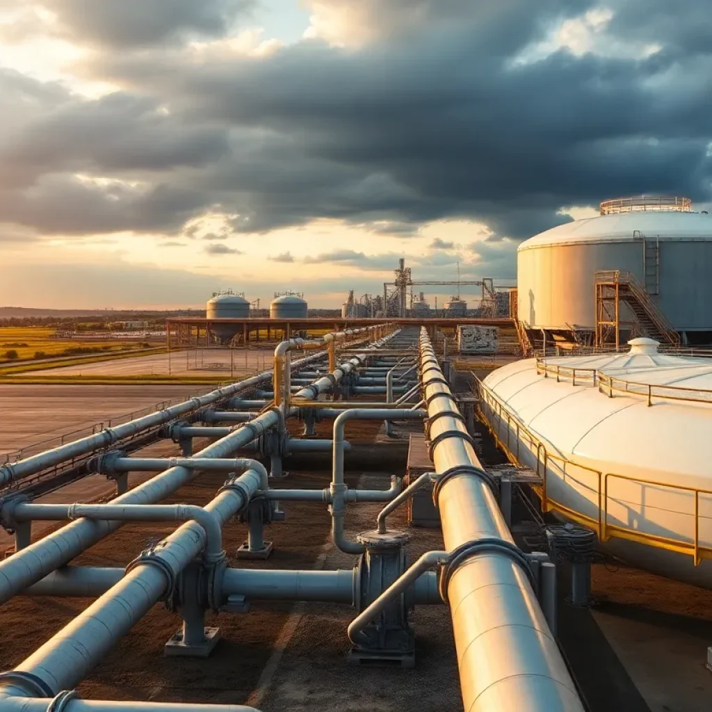 Industrial LNG facilities in Louisiana