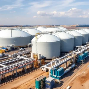 Woodside Energy Louisiana LNG project facility with construction in progress