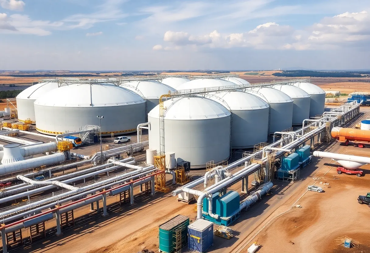 Woodside Energy Louisiana LNG project facility with construction in progress