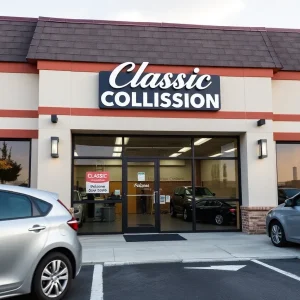 Exterior view of Classic Collision repair shop in Louisiana