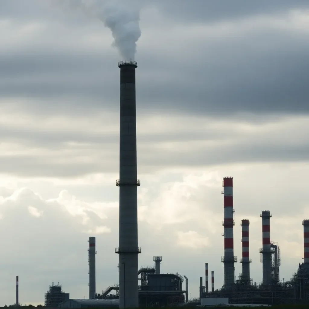 Denka Performance Elastomer plant emitting smoke