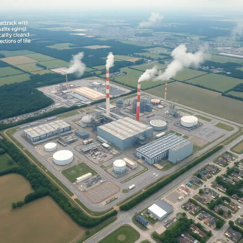 Denka Performance Elastomer plant viewed from above