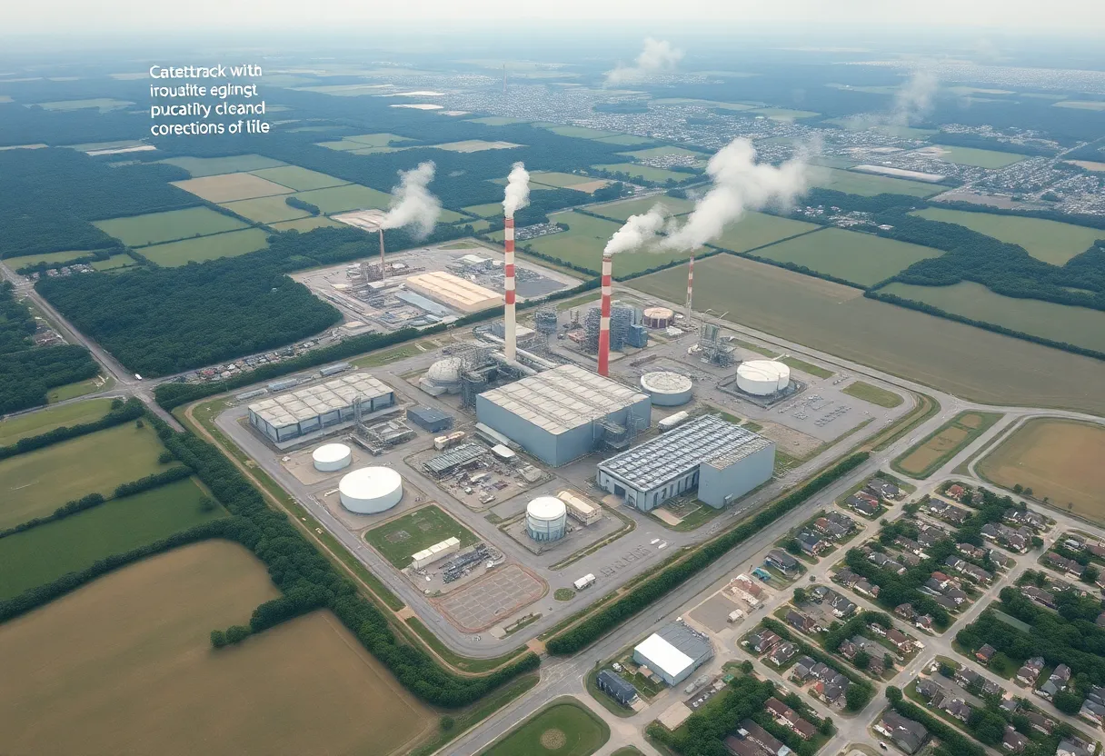 Denka Performance Elastomer plant viewed from above