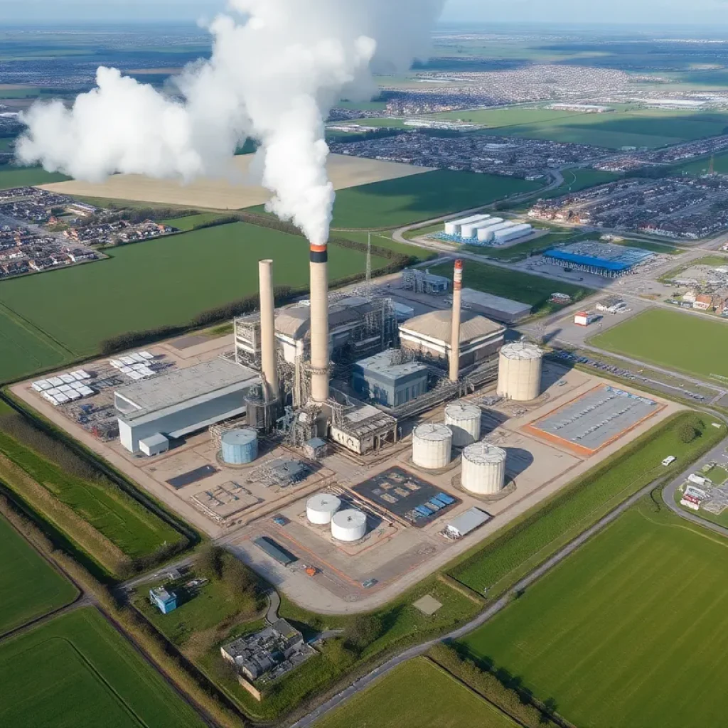 Aerial view of Denka plant in Louisiana