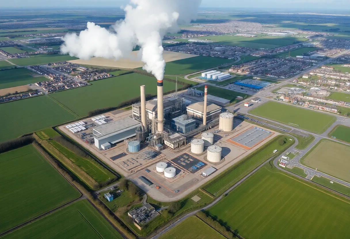 Aerial view of Denka plant in Louisiana