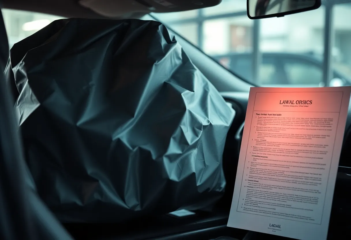 An illustration representing the investigation into General Motors airbag issues.