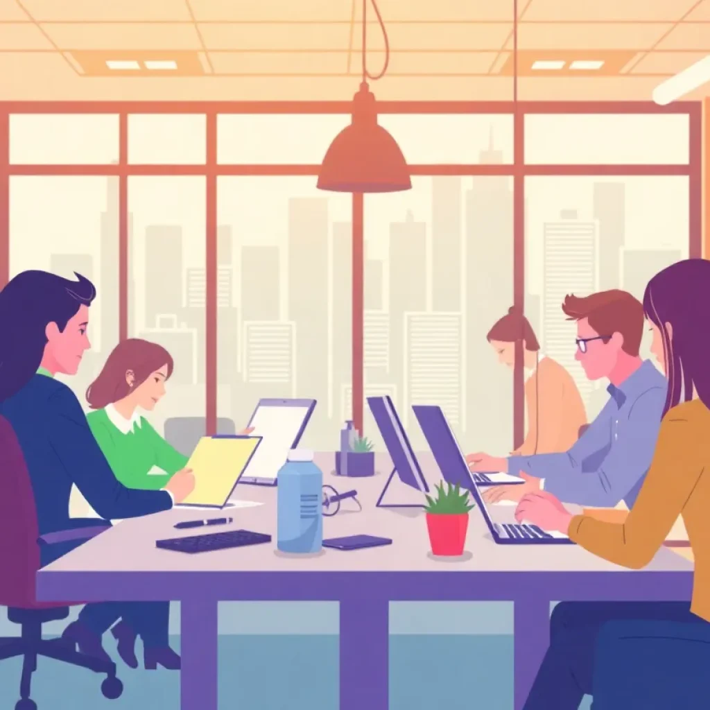 Teamwork in a modern office representing the High Impact Job Program