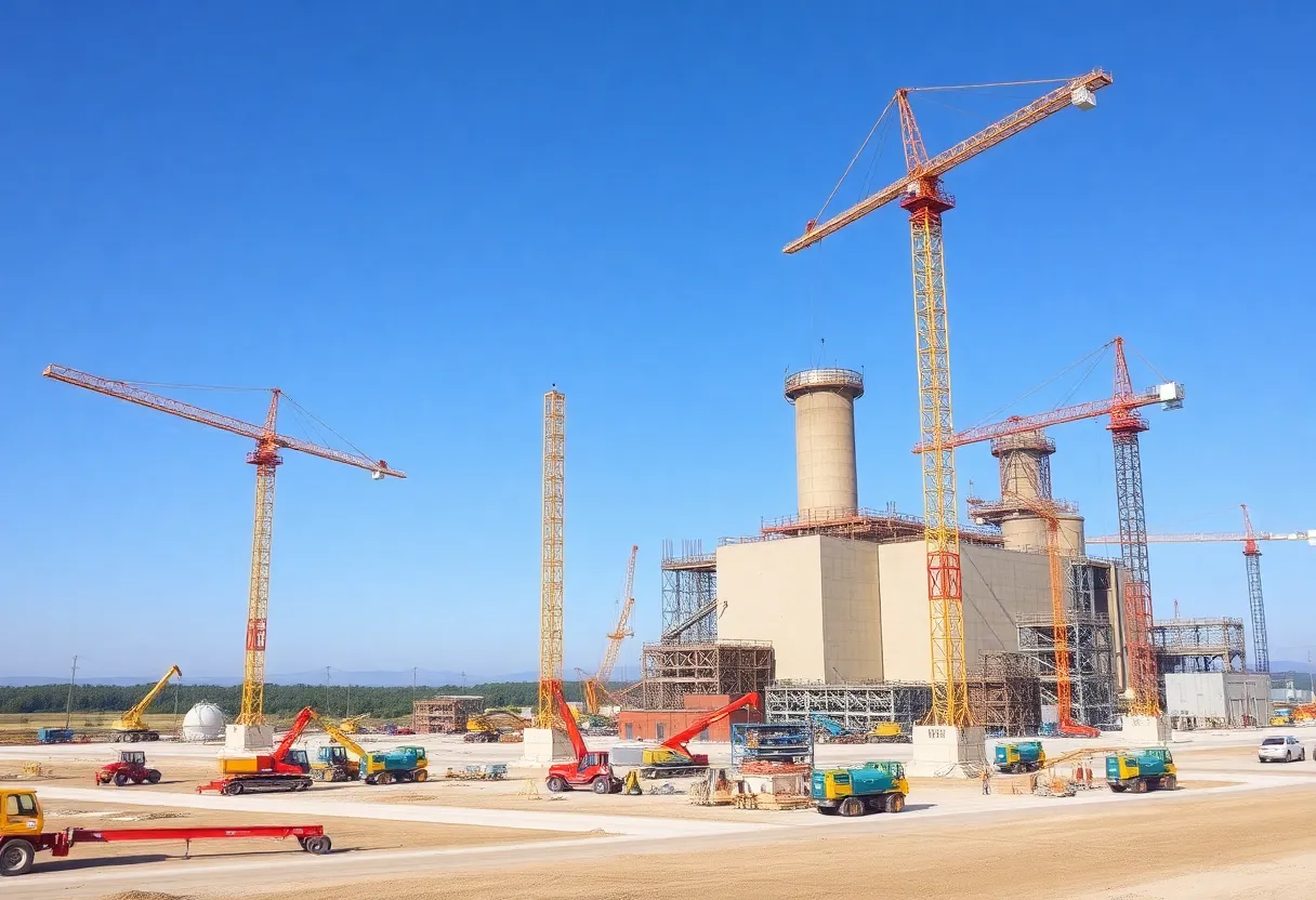 Construction site of Hyundai's steel mill in Louisiana