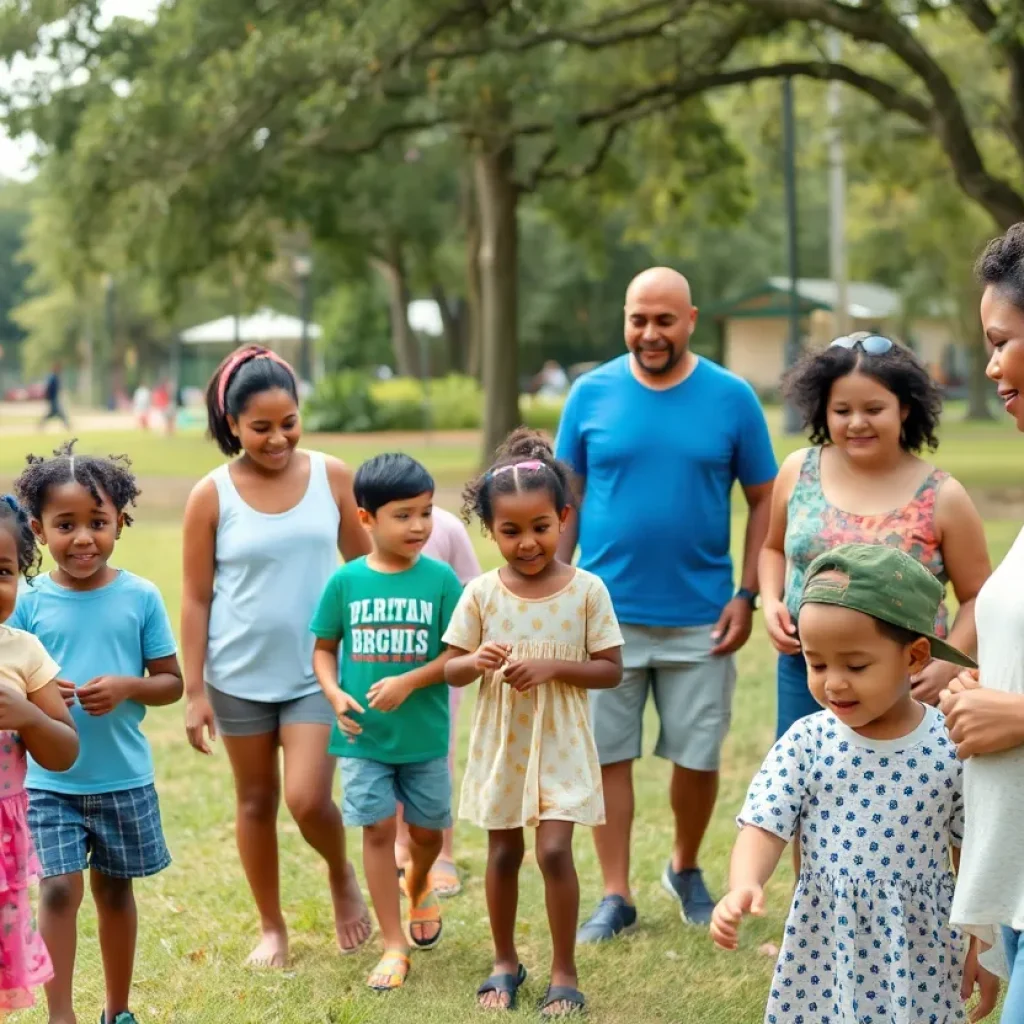 Community members enjoying a park in Jefferson Parish