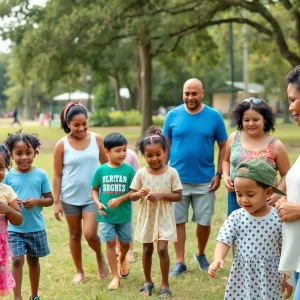 Community members enjoying a park in Jefferson Parish