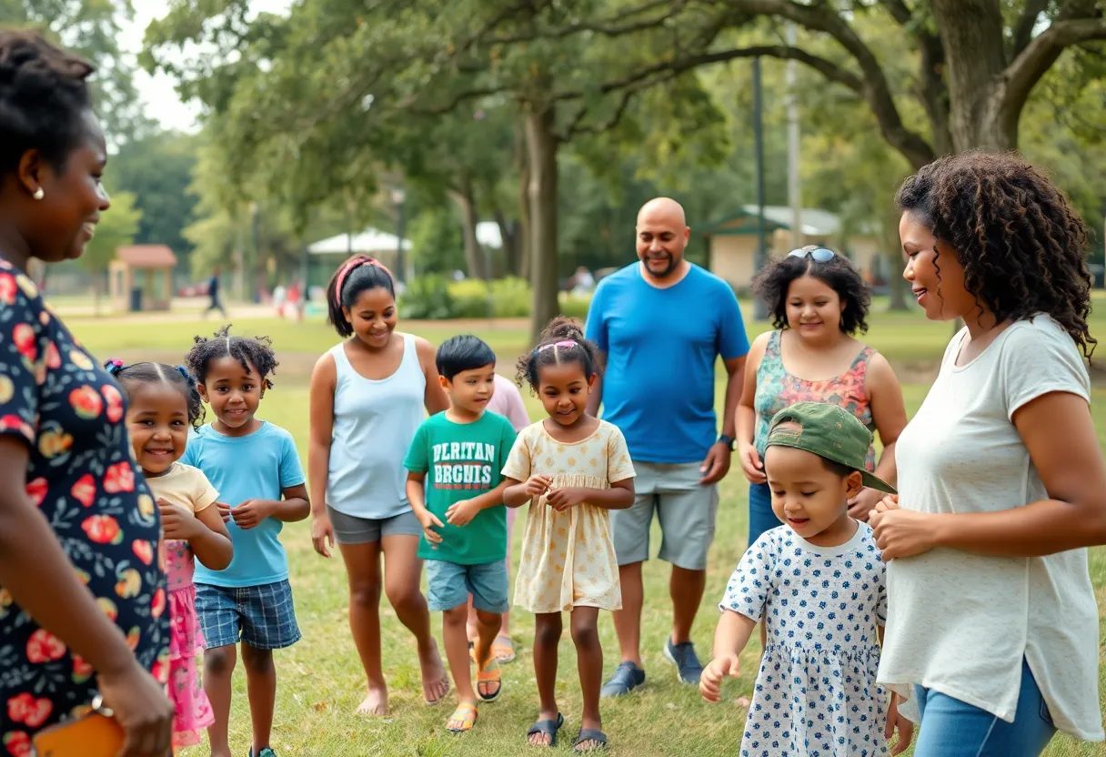 Community members enjoying a park in Jefferson Parish