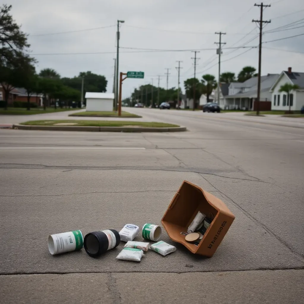 Empty street in Louisiana depicting the impact of drug abuse