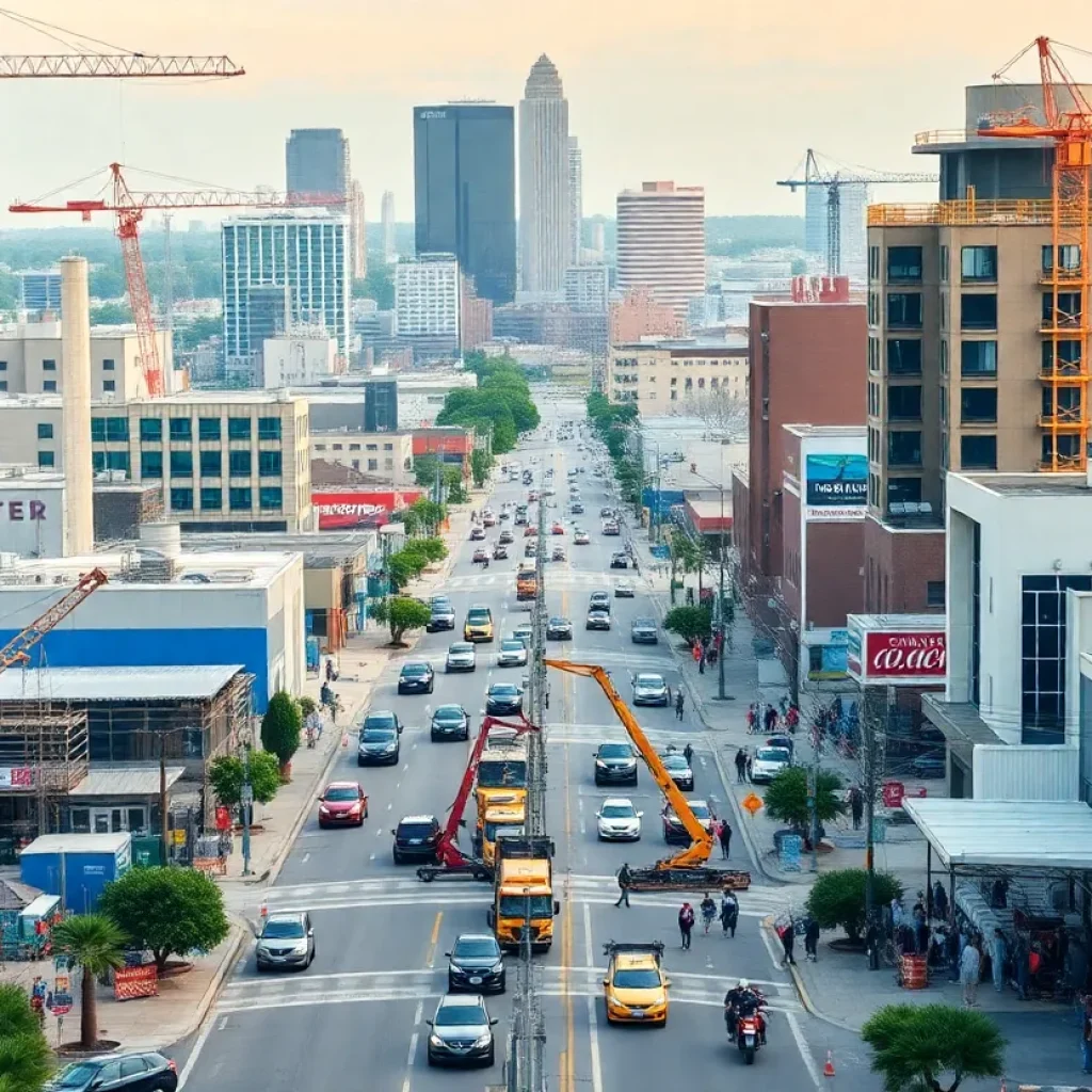 Cityscape of Louisiana highlighting economic growth
