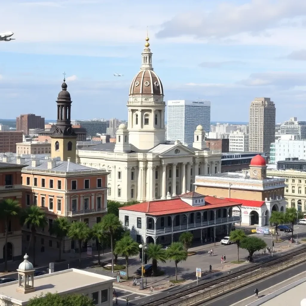 Cityscape of New Orleans representing governance and travel