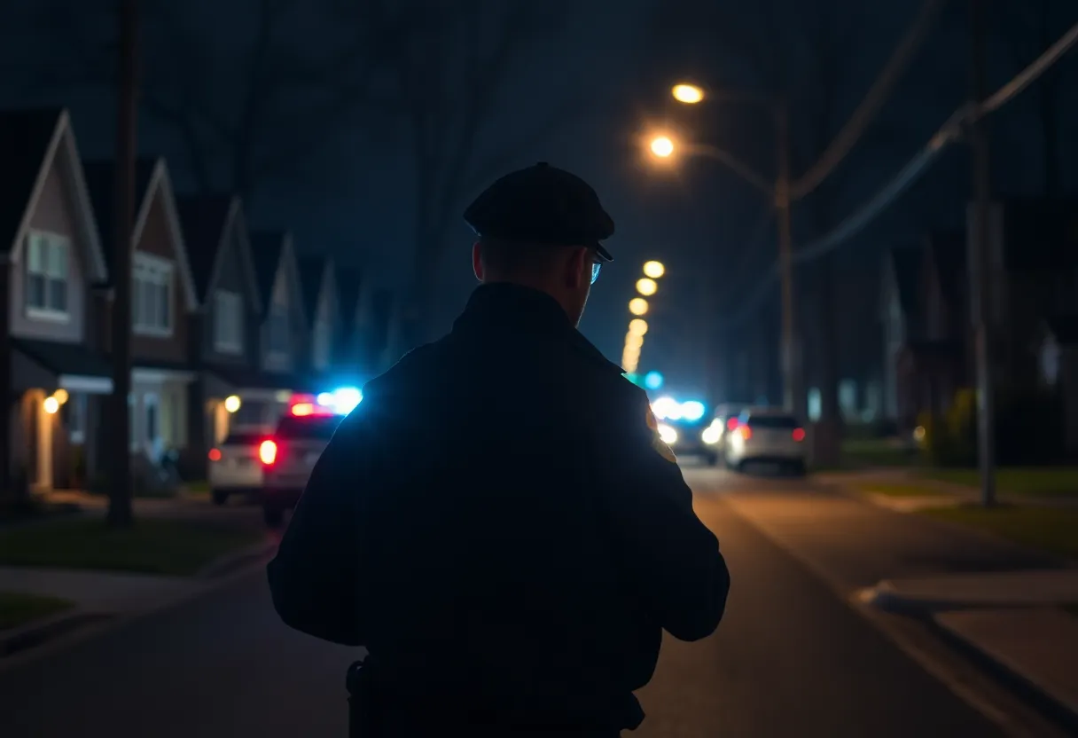 Police conducting a manhunt for jail escapees in a New Orleans neighborhood