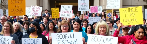 Teachers Protest Against City’s Withdrawal from School Funding Settlement