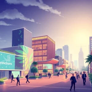 Illustration of Newlab innovation hub in New Orleans
