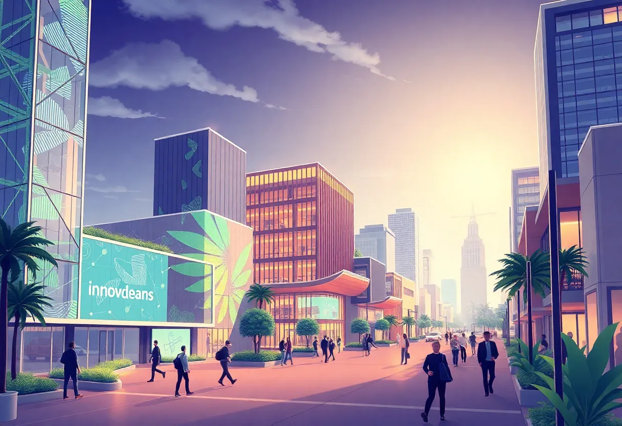 Illustration of Newlab innovation hub in New Orleans