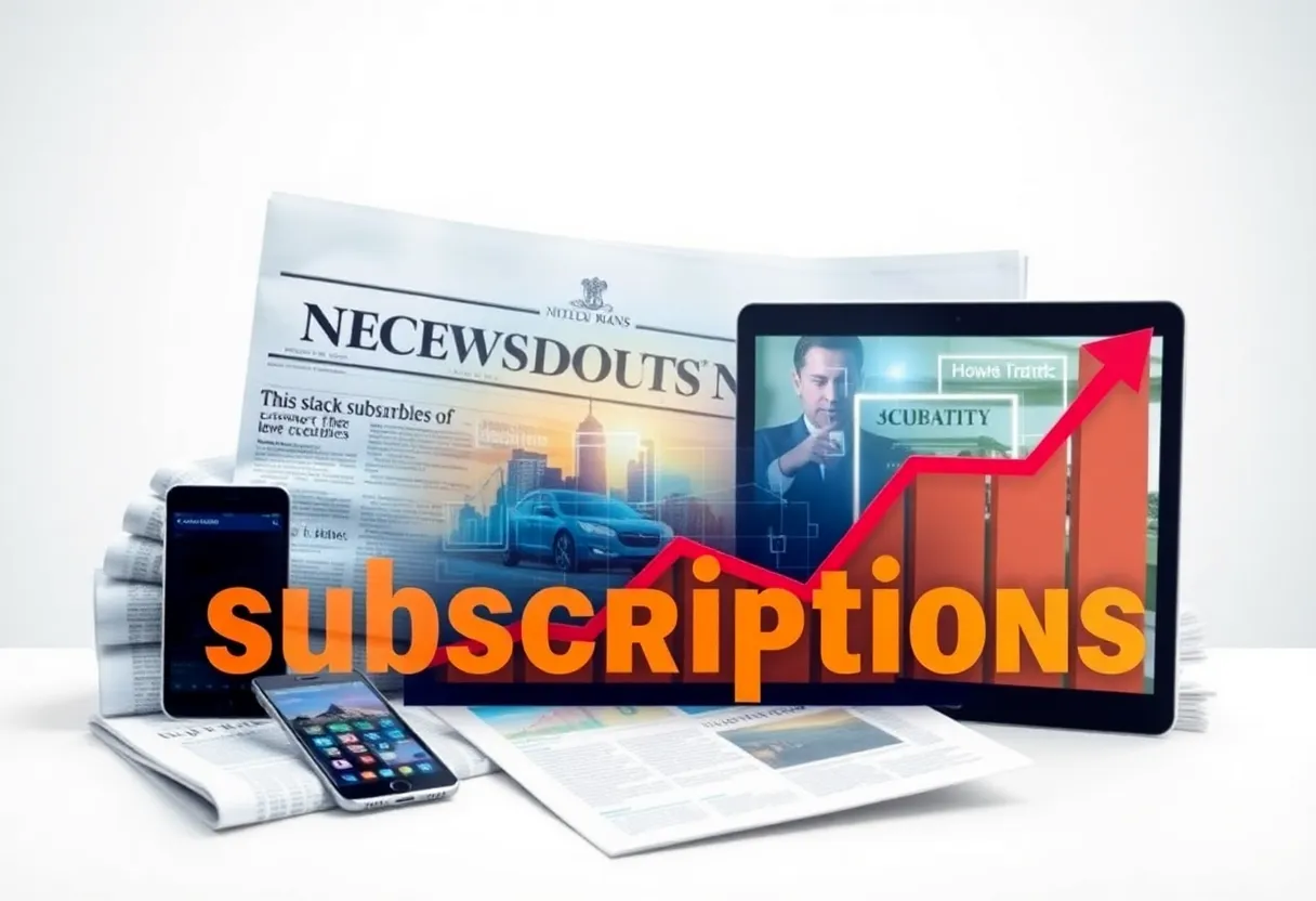 Digital representation of subscriber growth for New York Times