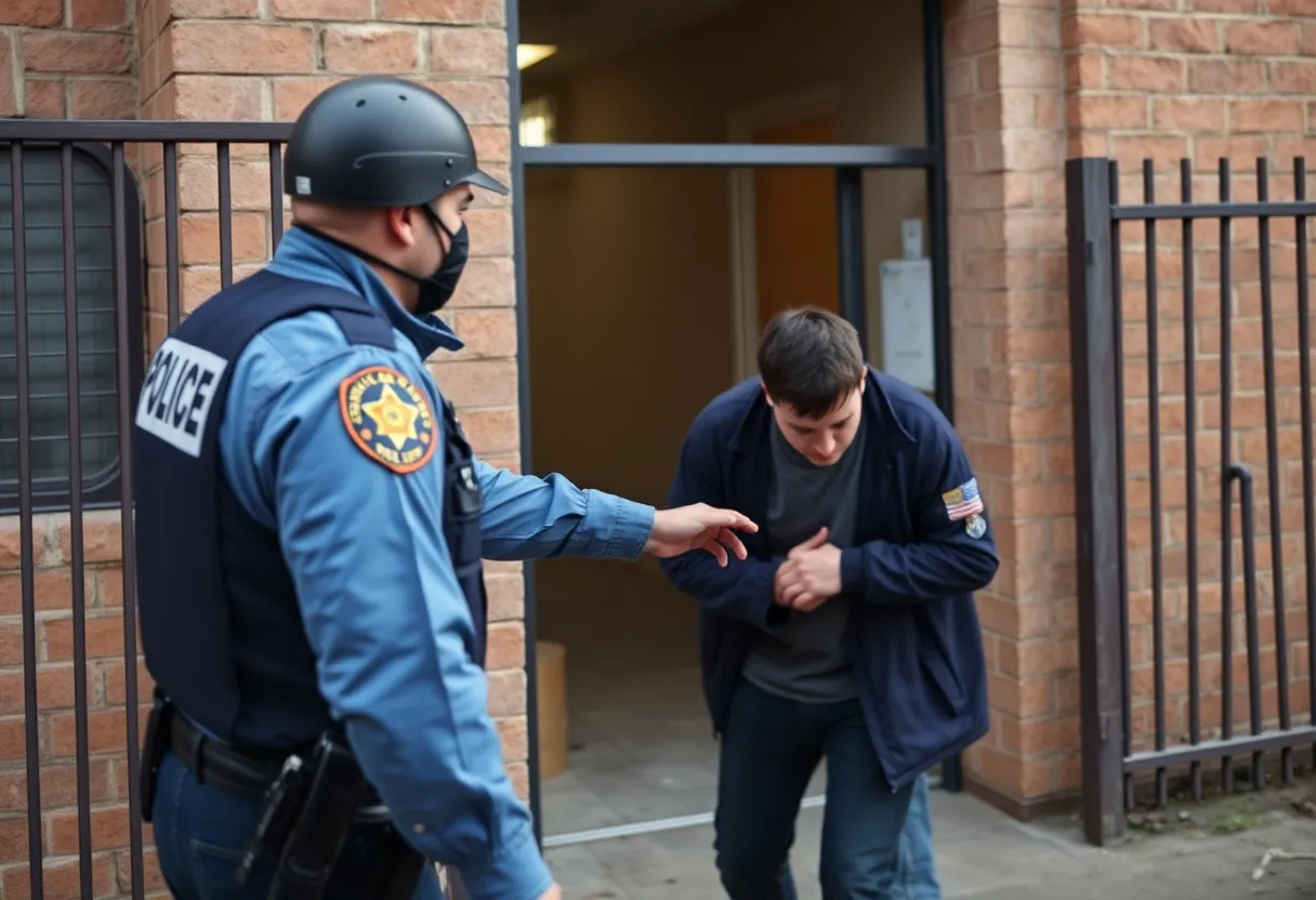 Police capturing escapees from jail