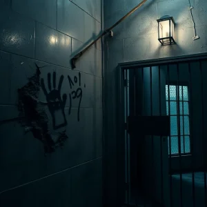 Image depicting a prison environment showing security issues