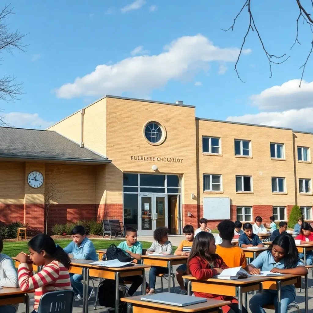 Plaquemines Parish school building symbolizing desegregation