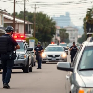 Police activity in New Orleans during inmate search