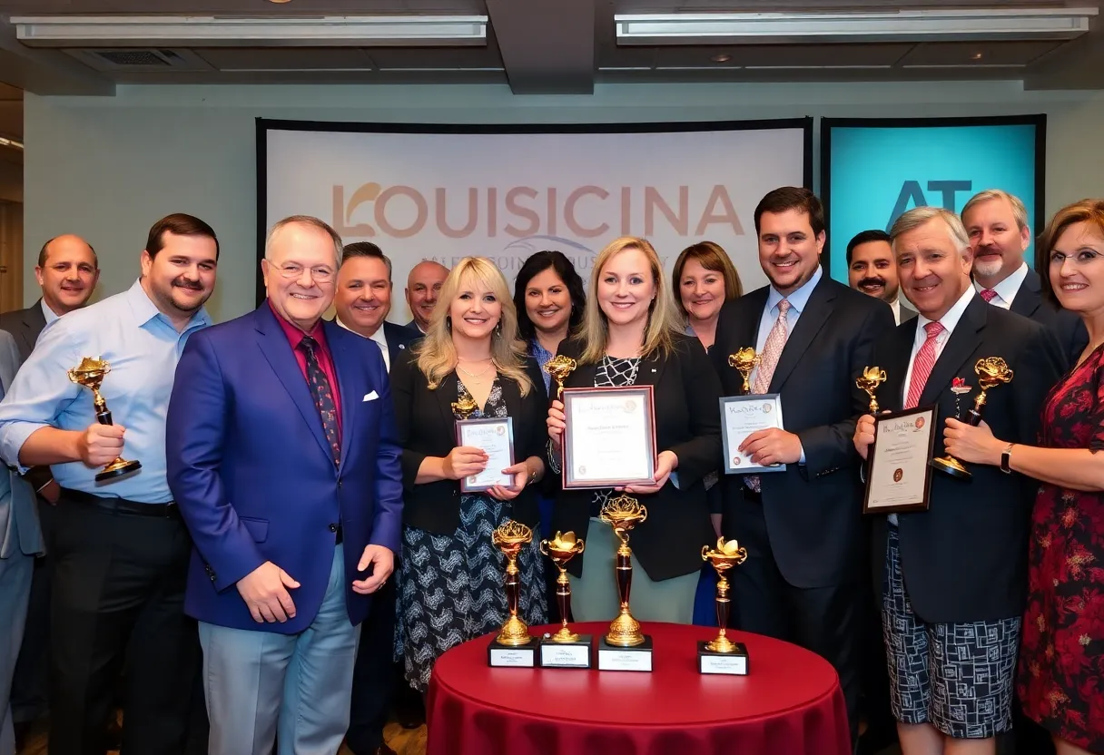 Award ceremony celebrating small businesses in Louisiana