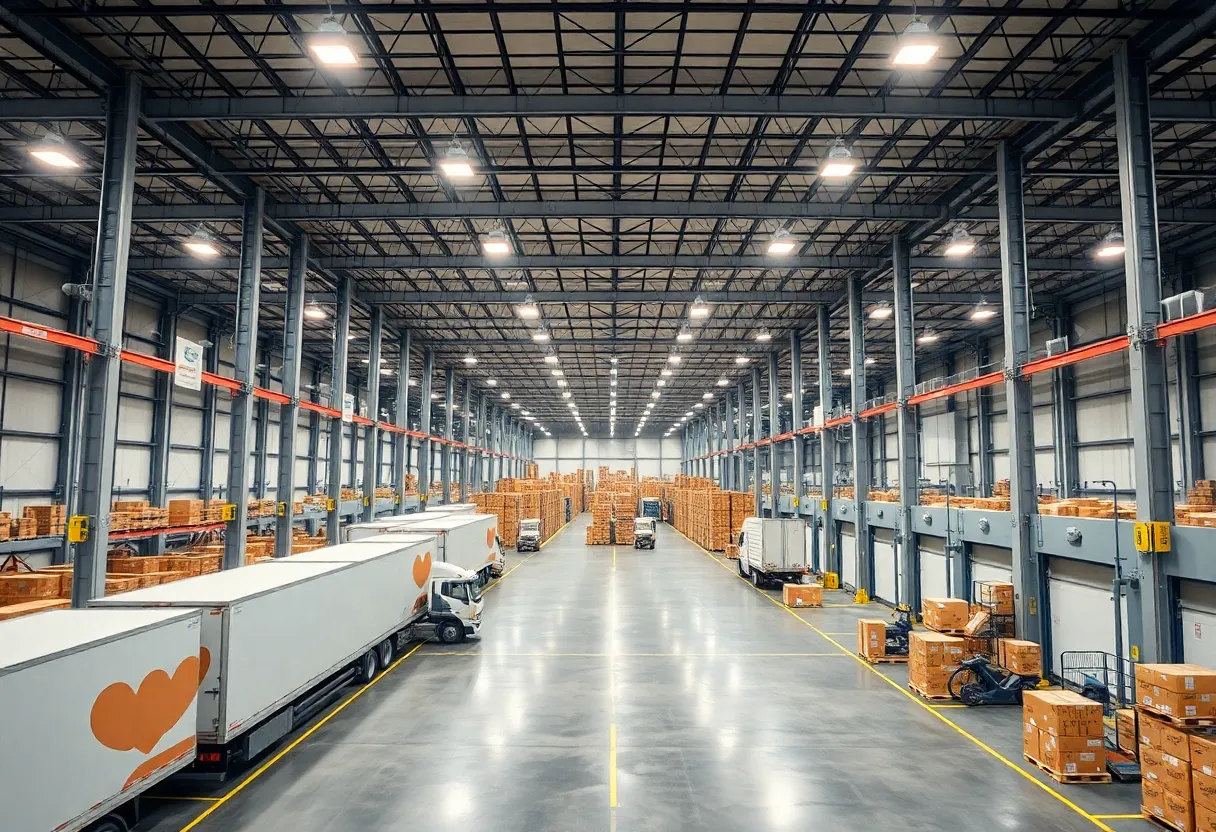 Modern logistics facility representing TRSL's investment strategy.