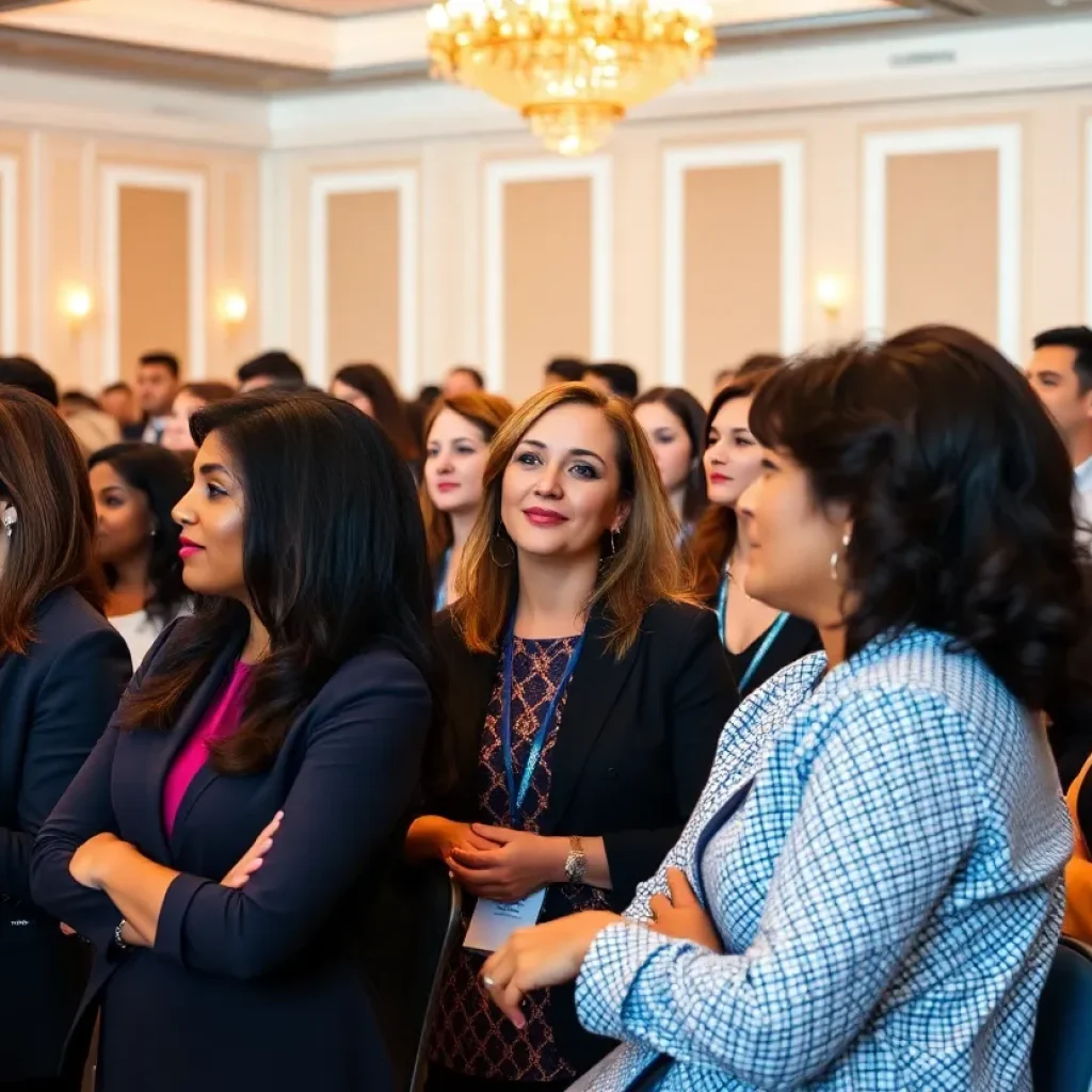 Women networking at a business symposium in New Orleans