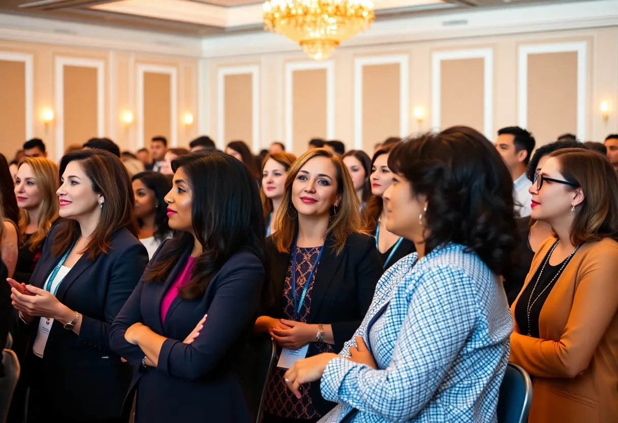 Women networking at a business symposium in New Orleans