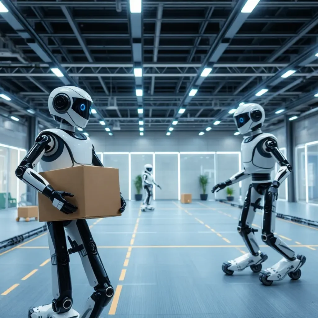 Indoor humanoid park for delivery robot testing