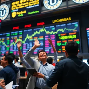 Submit Your Press Release Traders celebrating gains in the Asian stock market