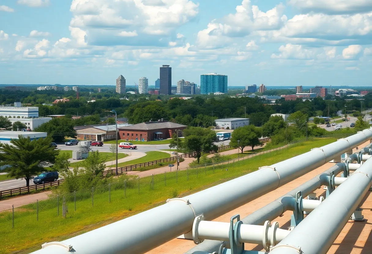 A view of Baton Rouge, Louisiana representing the energy sector.