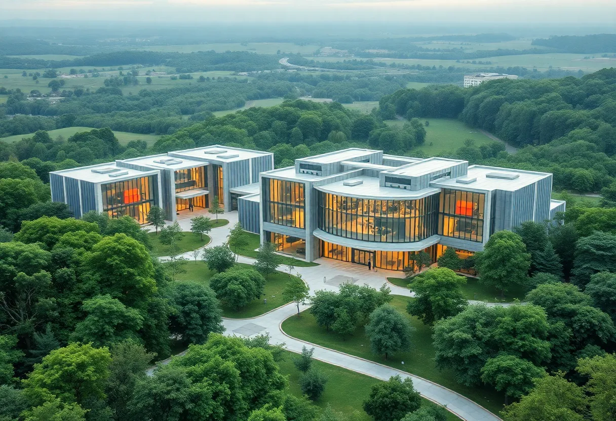Rendering of the BrainHUB Innovation Campus in Terrebonne Parish