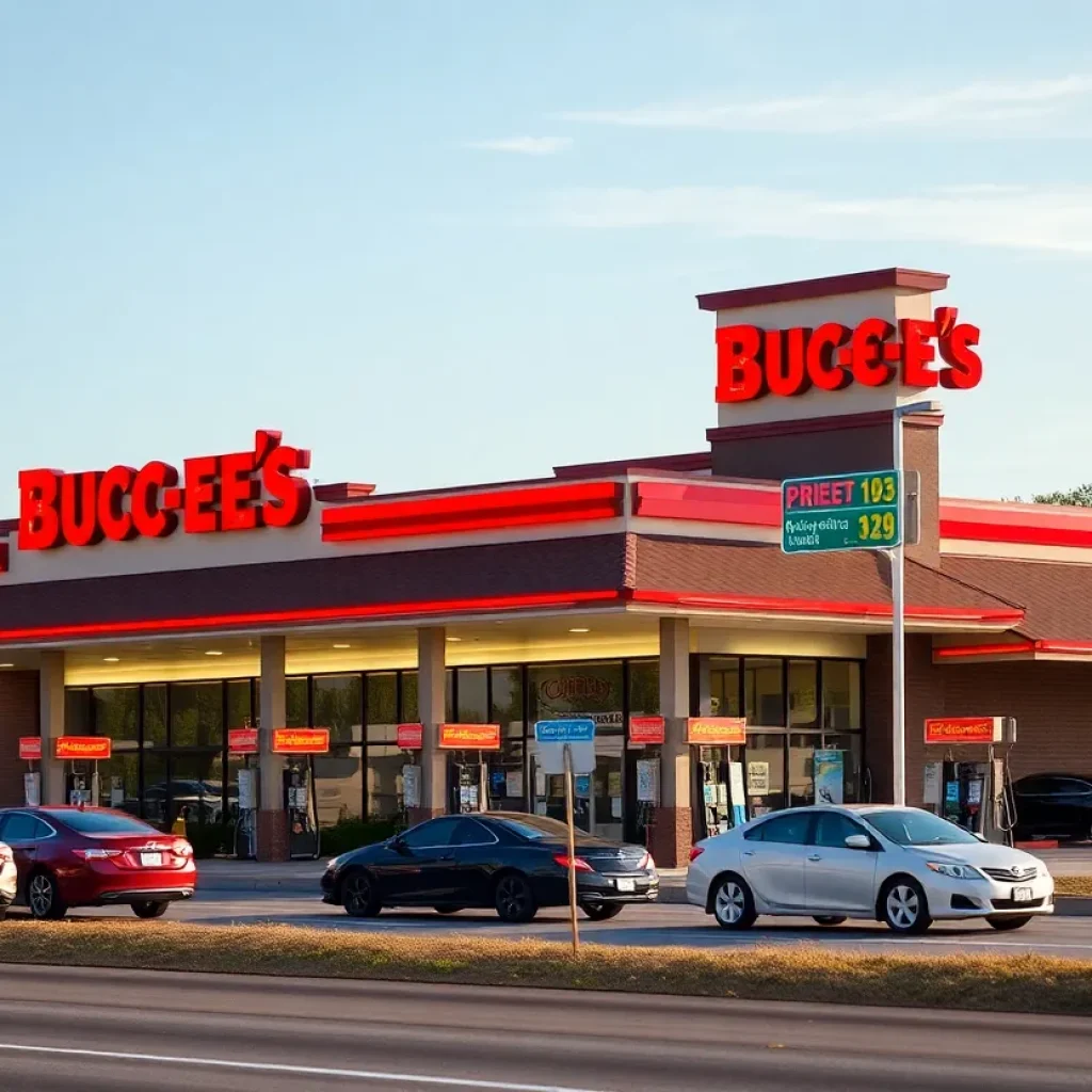 Buc-ee's convenience store in Pass Christian, Mississippi with gas pumps and customers.
