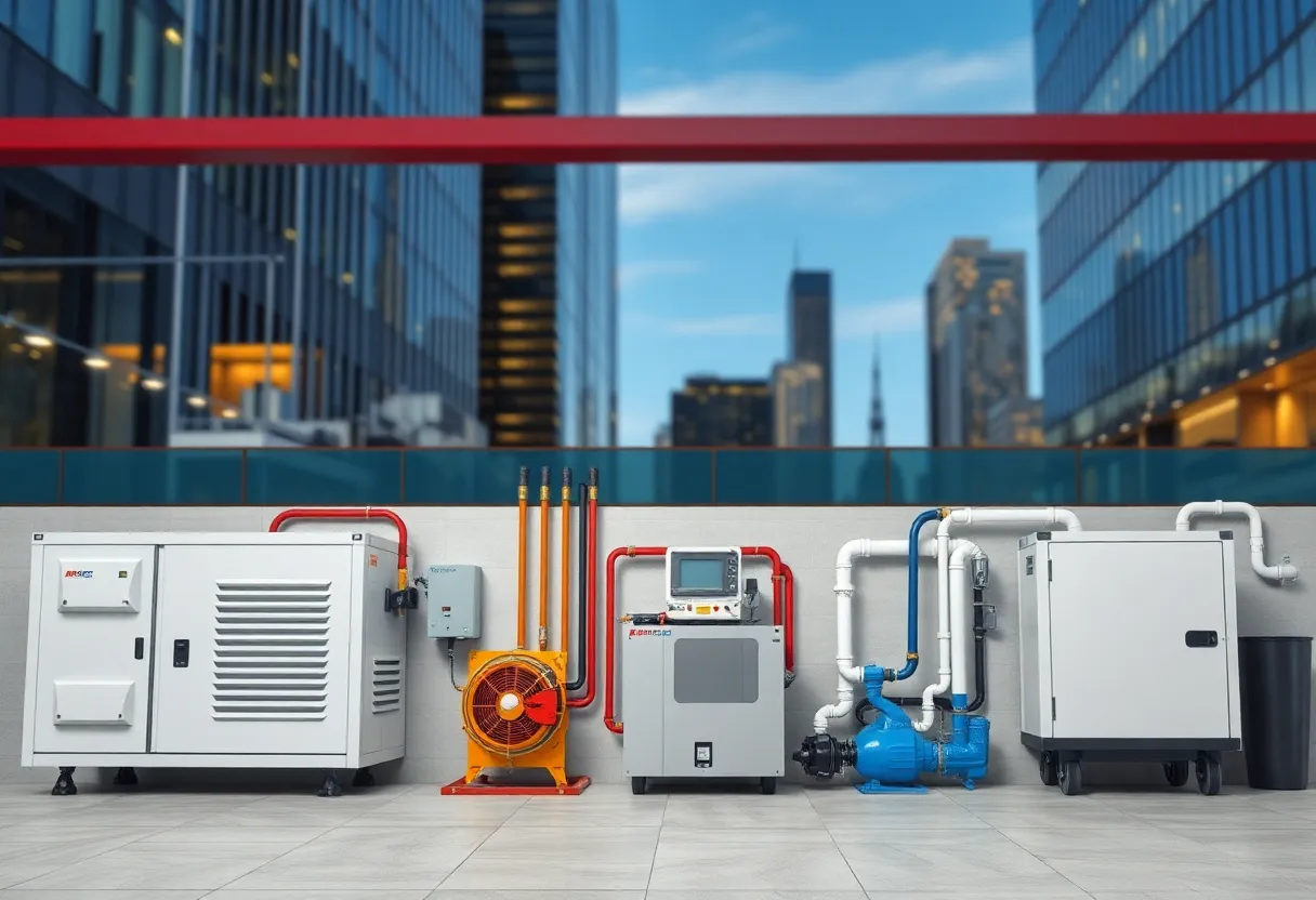 Image showcasing HVAC services in an urban setting