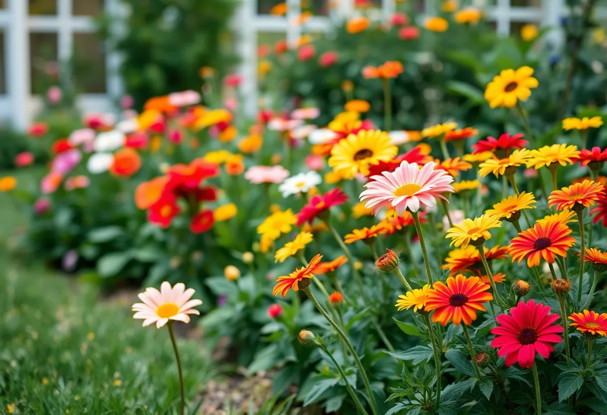 A beautiful garden representing kindness and community service.