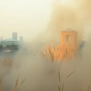 Grass fire in New Orleans affecting air quality