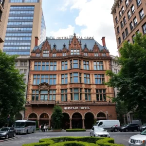 Exterior view of Hilton New Orleans St. Charles Avenue showcasing its architectural design