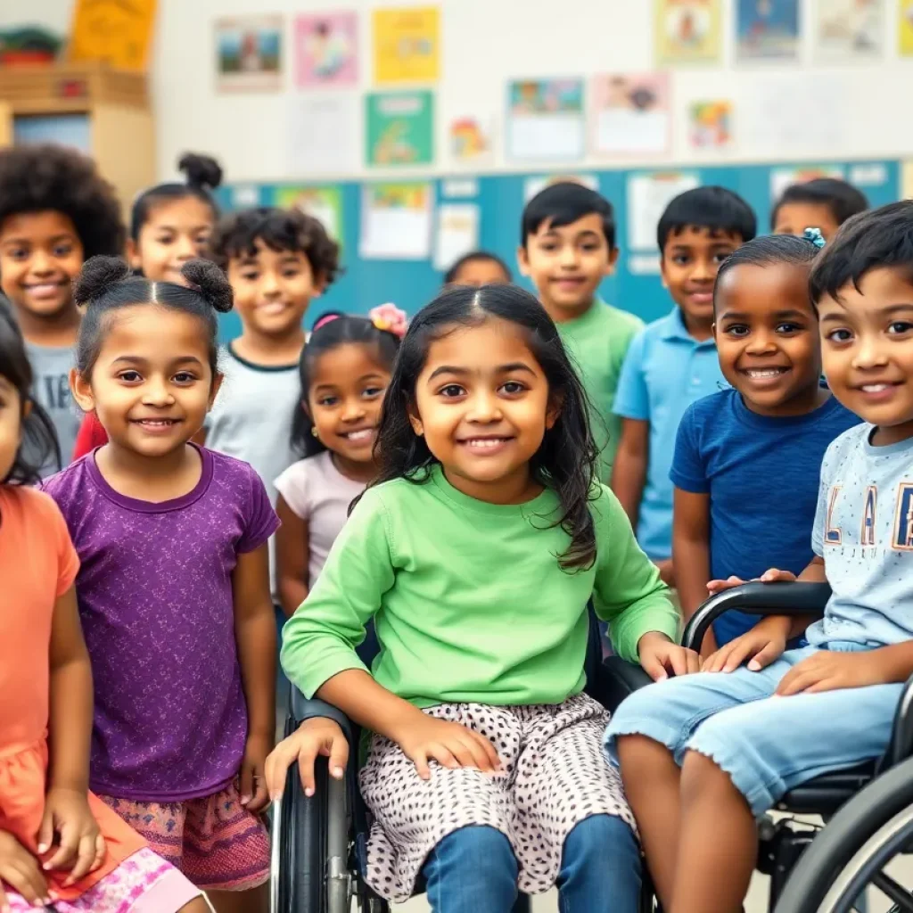 Children engaging in an inclusive classroom environment
