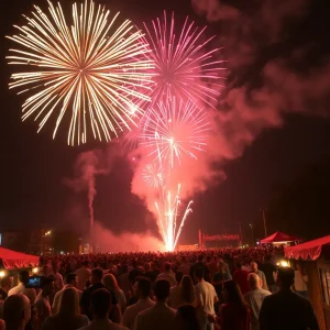 Fireworks over Southeast Louisiana during Independence Day celebrations